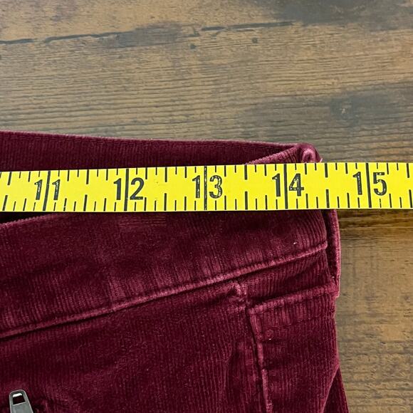 Banana Republic Burgundy Corduroy Jeans Size 29 - Picture 9 of 11